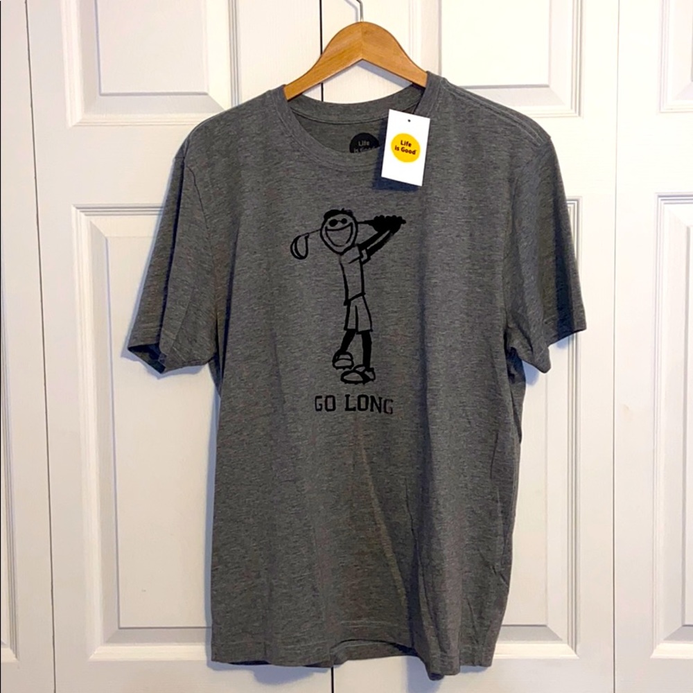 Life is Good golf tshirt
